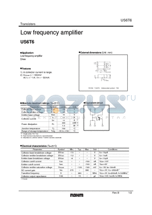 US6T6 datasheet - Low frequency amplifier
