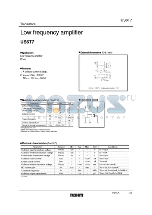 US6T7 datasheet - Low frequency amplifier