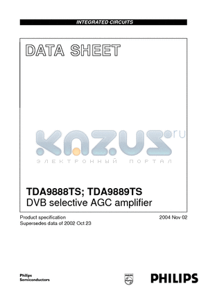 TDA9889TS datasheet - DVB selective AGC amplifier