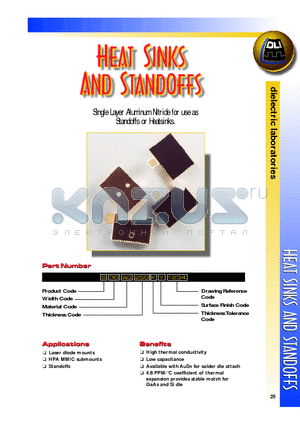 S30AG250KY1234 datasheet - HEAT SINKS AND STANDOFFS