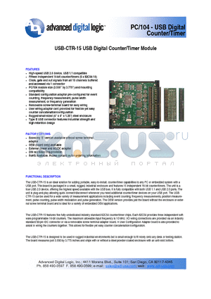 USB-CTR-15-OEM datasheet - Enclosure, module and screw terminal board