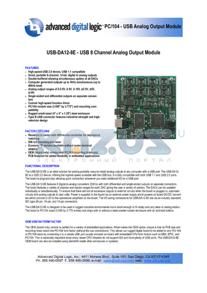 USB-DA12-8E-OEM datasheet - Enclosure, module and screw terminal board