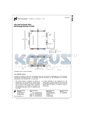 W160A datasheet - 160 Lead Cerquad, EIAJ