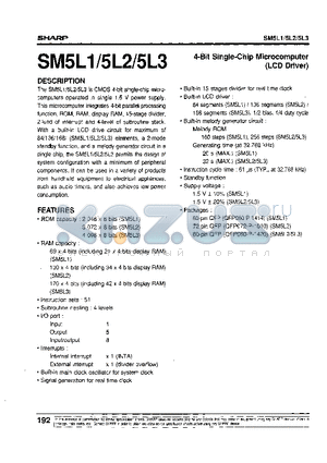 SK5L2 datasheet - 4-Bit Single-Chip Microcomputer(LCD Driver)