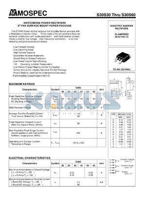 S30S35 datasheet - SCHOTTKY BARRIER RECTIFIERS