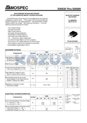 S30S40 datasheet - SCHOTTKY BARRIER RECTIFIERS