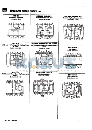 SK7474 datasheet - INTEGRATED CIRCUIT PINOUTS