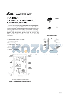 S34063 datasheet - DC-to-DC CONVERTER CONTROL CIRCUITS