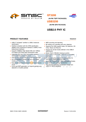 USB3250-ABZJ datasheet - USB2.0 PHY IC