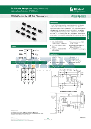 SP3050_11 datasheet - TVS Diode Arrays