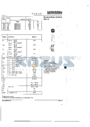 SKB101 datasheet - Miniature Bridge Rectifiers