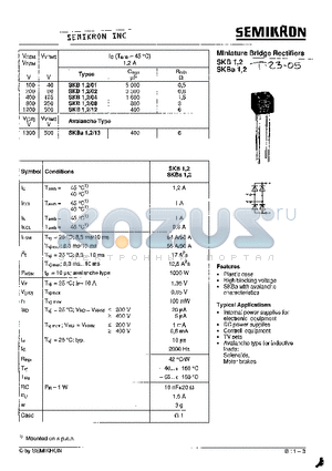 SKB104 datasheet - Miniature Bridge Rectifiers