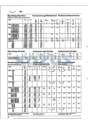 SKB202L5A datasheet - High voltage Rectifiers