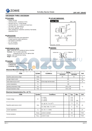 USCD022H datasheet - Schottky Barrier Diode