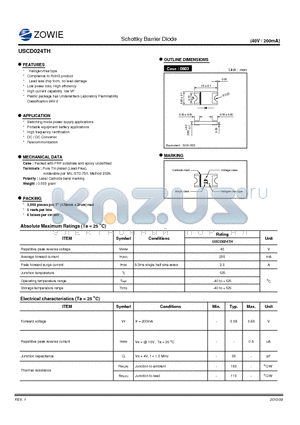 USCD024TH datasheet - Schottky Barrier Diode