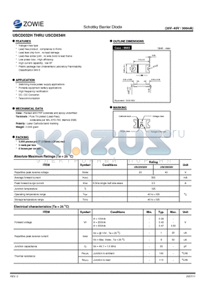 USCD032H datasheet - Schottky Barrier Diode