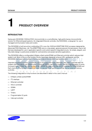 S3C4530A datasheet - 16/32-bit RISC microcontroller is a cost-effective, high-performance microcontroller