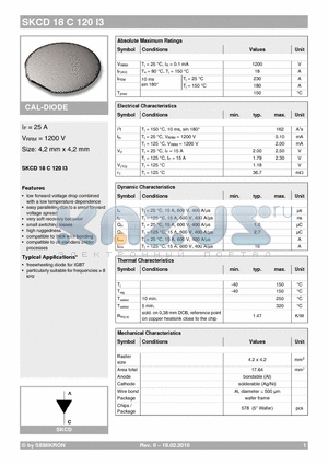 SKCD18C120I3_10 datasheet - CAL-DIODE