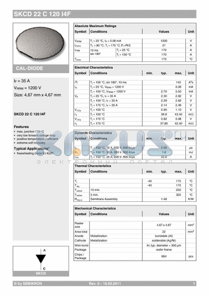 SKCD22C120I4F datasheet - CAL-DIODE