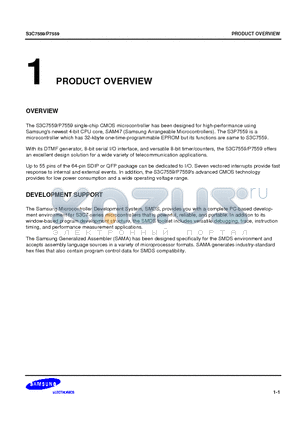 S3C7559 datasheet - single-chip CMOS microcontroller