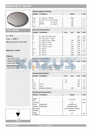 SKCD46C120I4F datasheet - CAL-DIODE