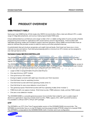 S3C8469 datasheet - S3C8465/C8469 MICROCONTROLLER