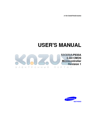 S3C830A datasheet - 8-Bit CMOS Microcontroller