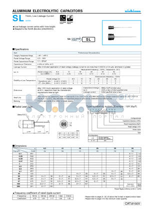 USL1E470MDD datasheet - ALUMINUM ELECTROLYTIC CAPACITORS