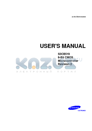 S3CB519 datasheet - 8-Bit CMOS Microcontroller