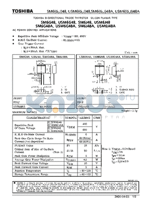USM6J48A datasheet - AC POWER CONTROL APPLICATIONS