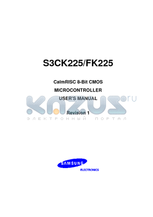 S3FK225 datasheet - CalmRISC 8-Bit CMOS MICROCONTROLLER