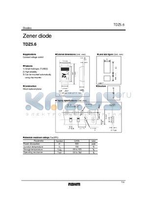 TDZ5.6 datasheet - Zener diode