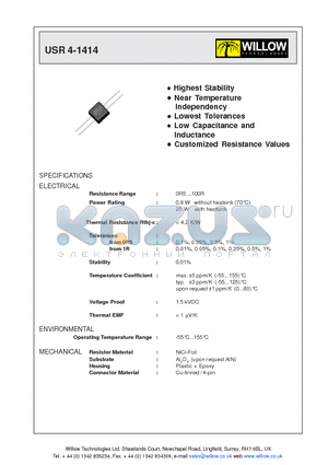 USR4-14140R1 datasheet - Highest Stability Near Temperature Independency