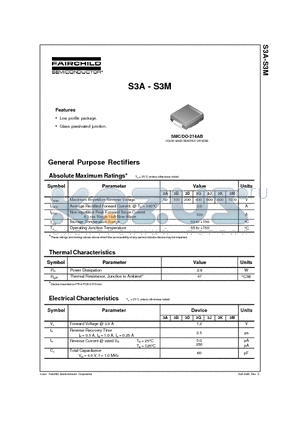 S3K datasheet - 3.0 Ampere General Purpose Rectifiers