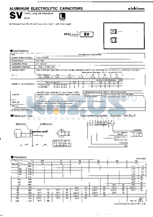 USV1ER33MFH datasheet - Aluminum Electrolytic Capacitor