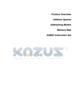 S3P7574 datasheet - Product Overview Address Spaces Addressing Modes Memory Map SAM47 Instruction Set