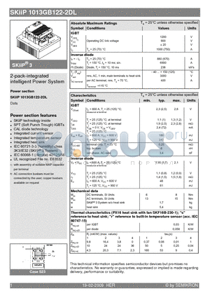 SKIIP1013GB122-2DL_09 datasheet - 2-pack-integrated intelligent Power System