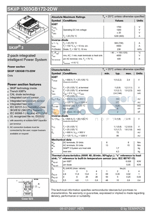 SKIIP1203GB172-2DW_07 datasheet - 2-pack-integrated intelligent Power System