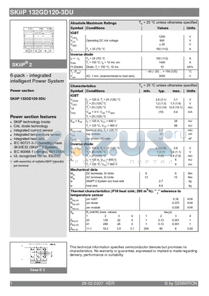 SKIIP132GD120-3DU_07 datasheet - 6-pack - integrated intelligent Power System