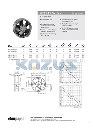 W2E143-AA15-01 datasheet - Tubeaxial