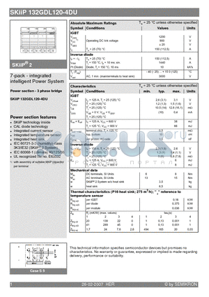 SKIIP132GDL120-4DU_07 datasheet - 7-pack - integrated intelligent Power System