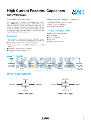 W2H15C2238AT datasheet - High Current Feedthry Capacitors