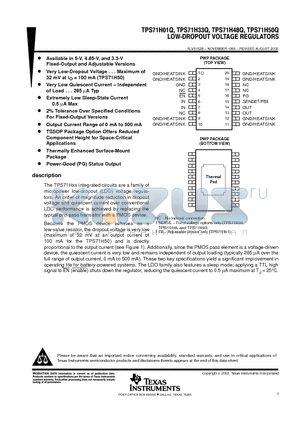 TPS71H48QPWPLE datasheet - LOW-DROPOUT VOLTAGE REGULATORS