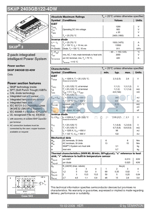 SKIIP2403GB122-4DW_09 datasheet - 2-pack-integrated intelligent Power System