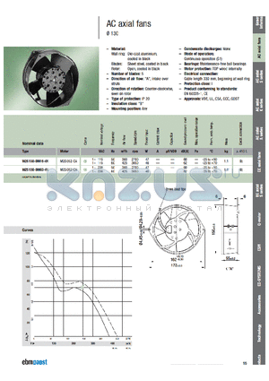 W2S130-BM03-01 datasheet - AC axial fans