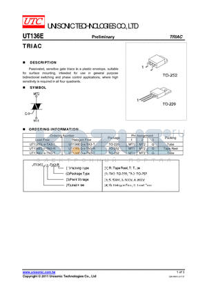 UT136E_11 datasheet - TRIAC