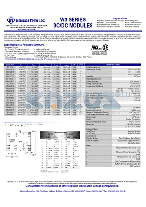 W3-12D15 datasheet - DC/DC MODULES