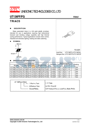 UT136FF datasheet - TRIACS