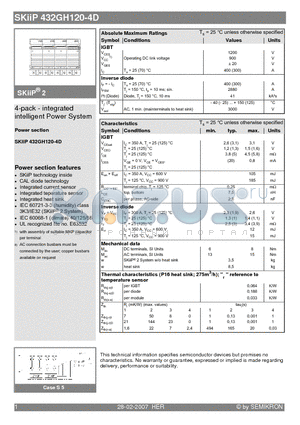 SKIIP432GH120-4D_07 datasheet - 4-pack - integrated intelligent Power System