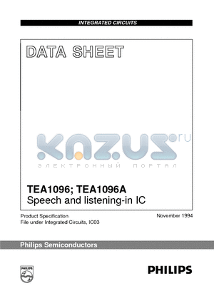 TEA1096T datasheet - Speech and listening-in IC